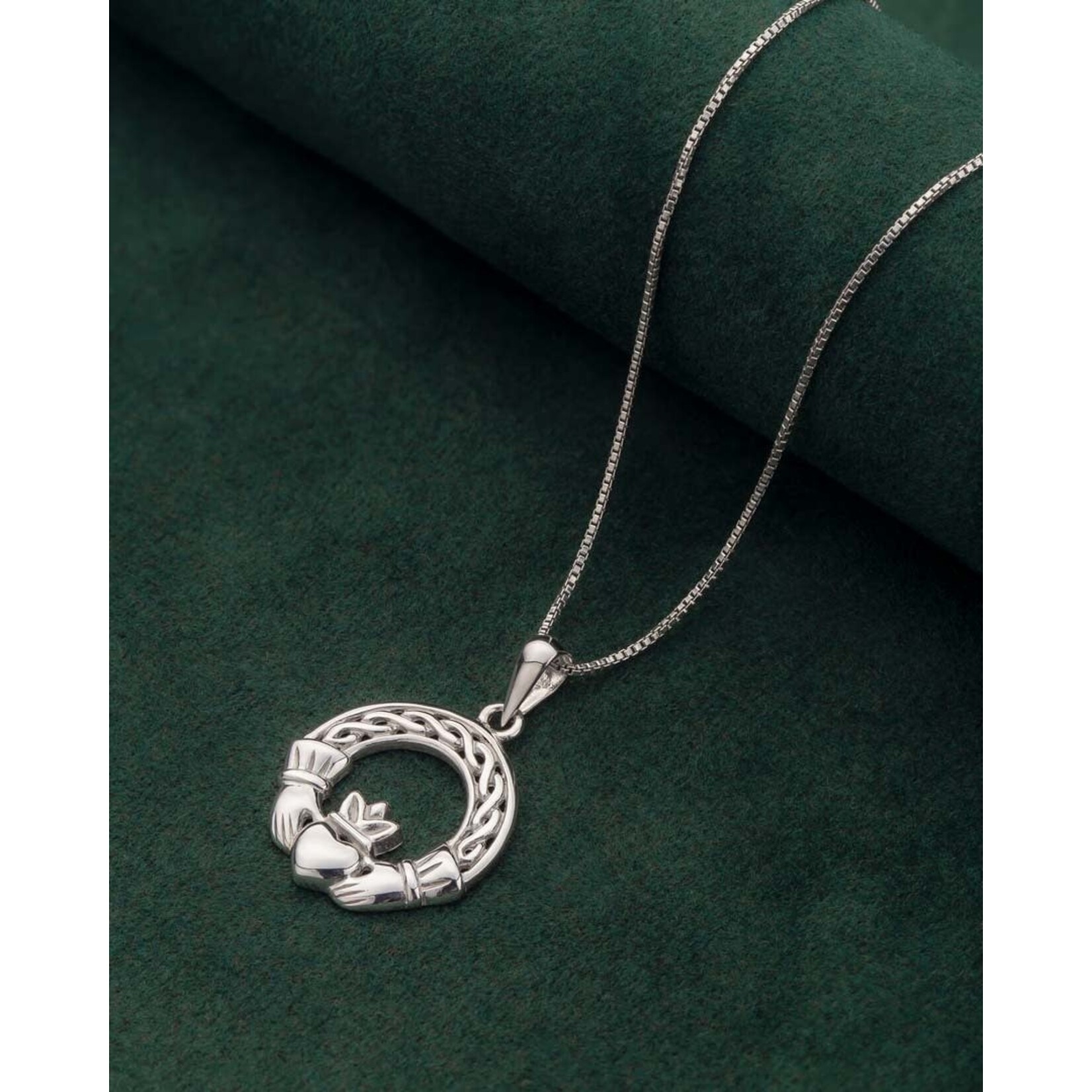 PENDANTS & NECKLACES SOLVAR STERLING CELTIC CLADDAGH PENDANT