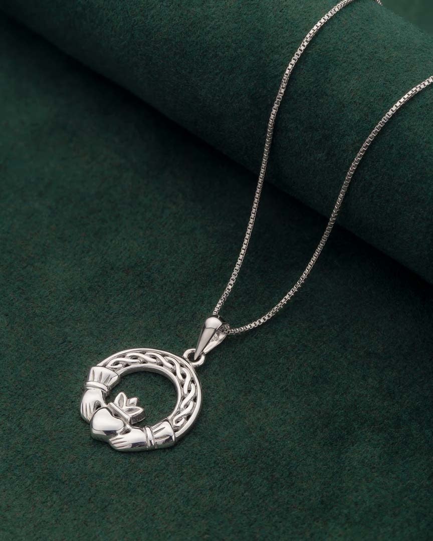 PENDANTS & NECKLACES SOLVAR STERLING CELTIC CLADDAGH PENDANT