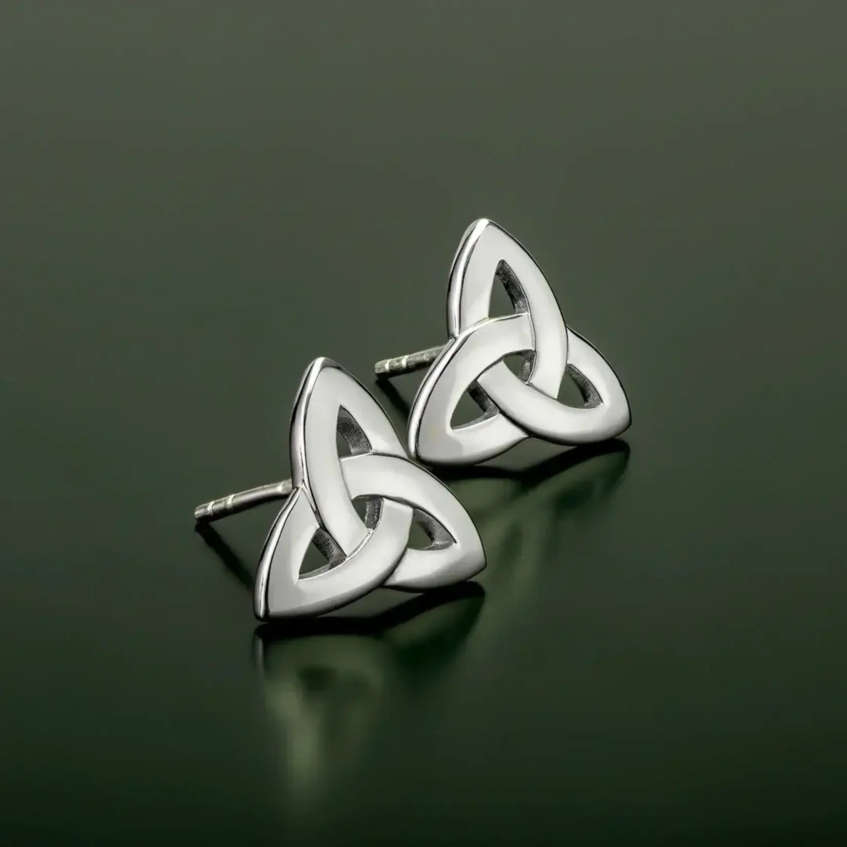 EARRINGS SOLVAR STERLING TRINITY KNOT STUD EARRINGS