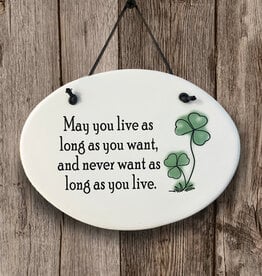 PLAQUES, SIGNS & POSTERS IRISH OVAL CERAMIC MEDIUM PLAQUE -