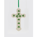 RELIGIOUS SHAMROCK CROSS ORNAMENT