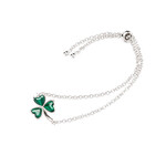 BRACELETS & BANGLES SHANORE STERLING & MALACHITE SHAMROCK BRACELET