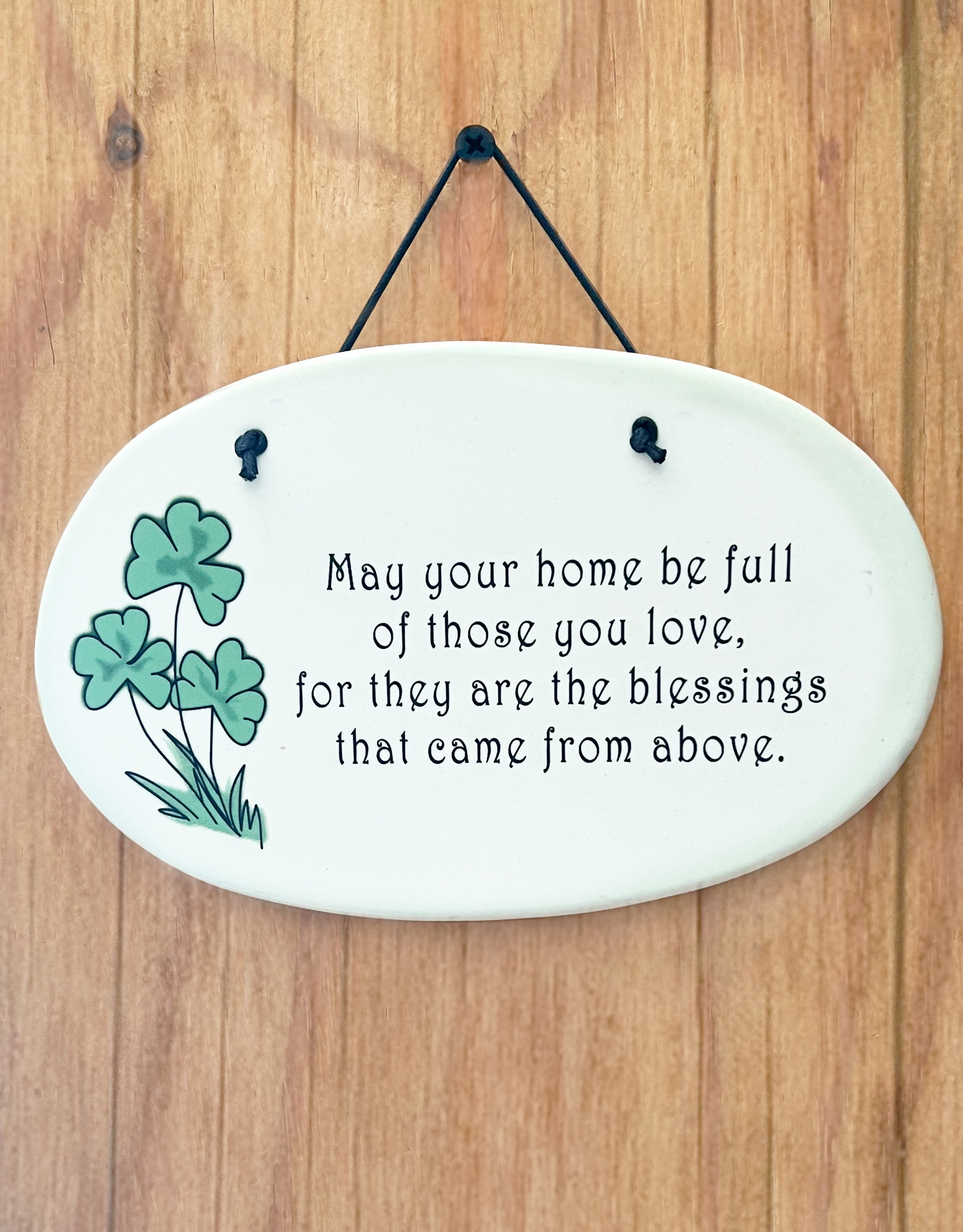 PLAQUES, SIGNS & POSTERS IRISH OVAL CERAMIC LARGE PLAQUE -