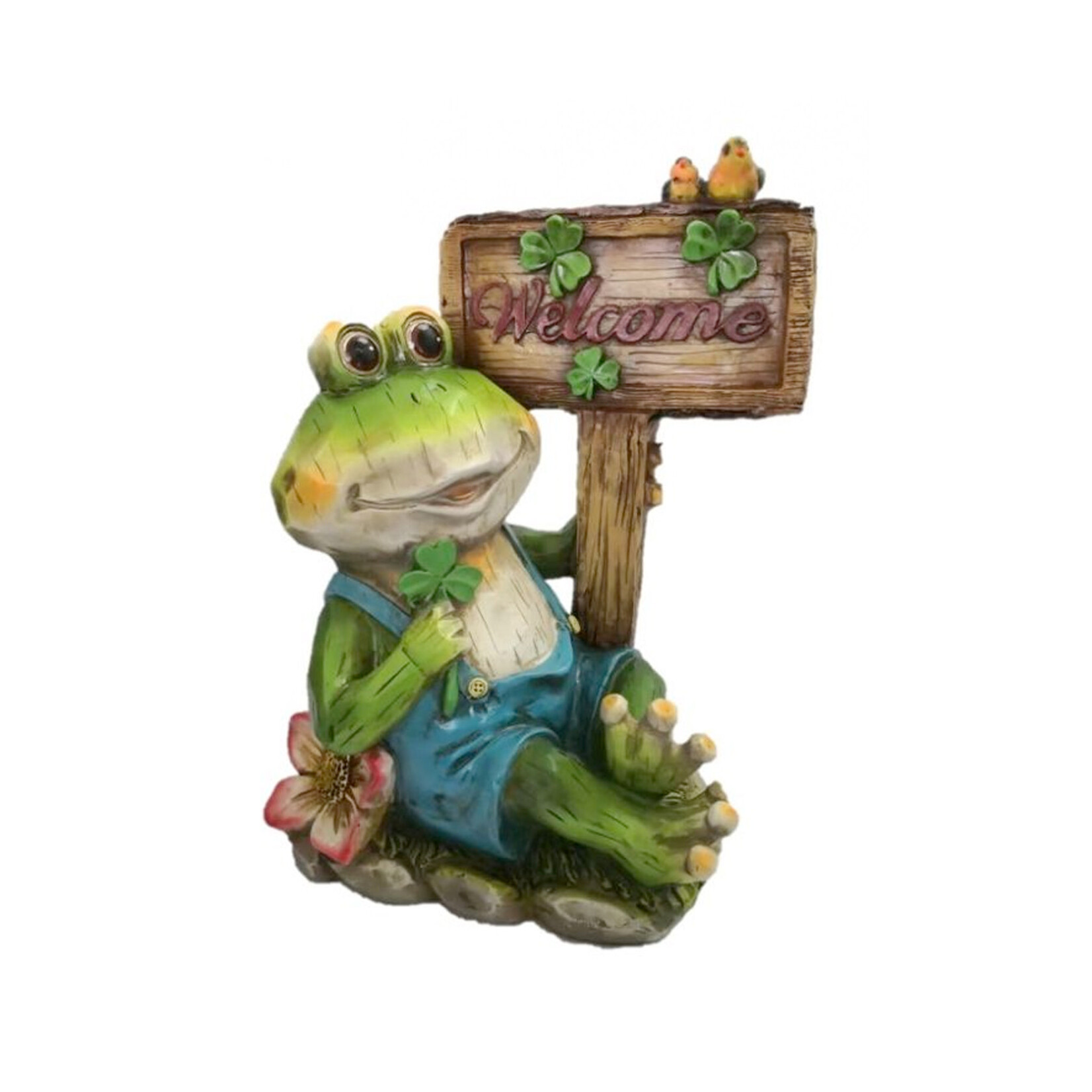 GARDEN SHAMROCK WELCOME GARDEN FROG