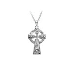 CELTIC CROSSES SHANORE STERLING DOUBLE SIDED CELTIC CROSS