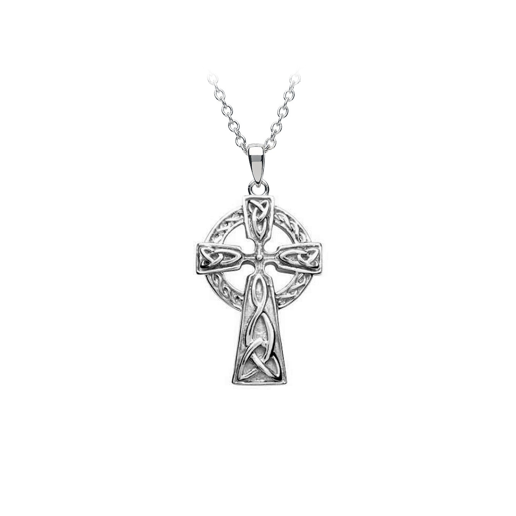 CELTIC CROSSES SHANORE STERLING DOUBLE SIDED CELTIC CROSS