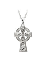 CROSSES SHANORE STERLING PAVE LRG CELTIC CROSS with CZs