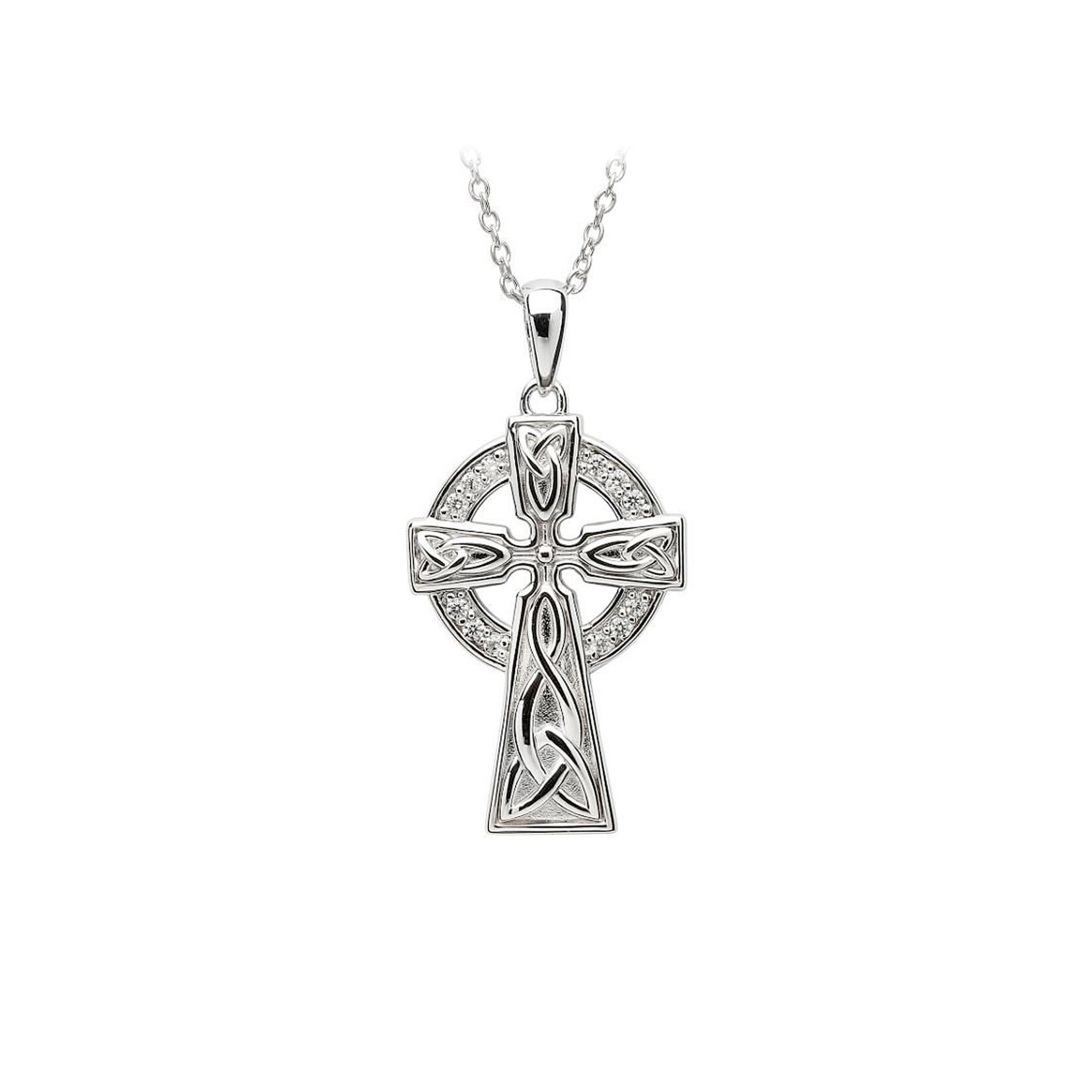 CROSSES SHANORE STERLING PAVE LRG CELTIC CROSS with CZs