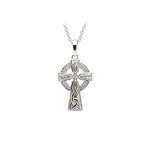 CROSSES SHANORE STERLING PAVE MED CELTIC CROSS with CZs