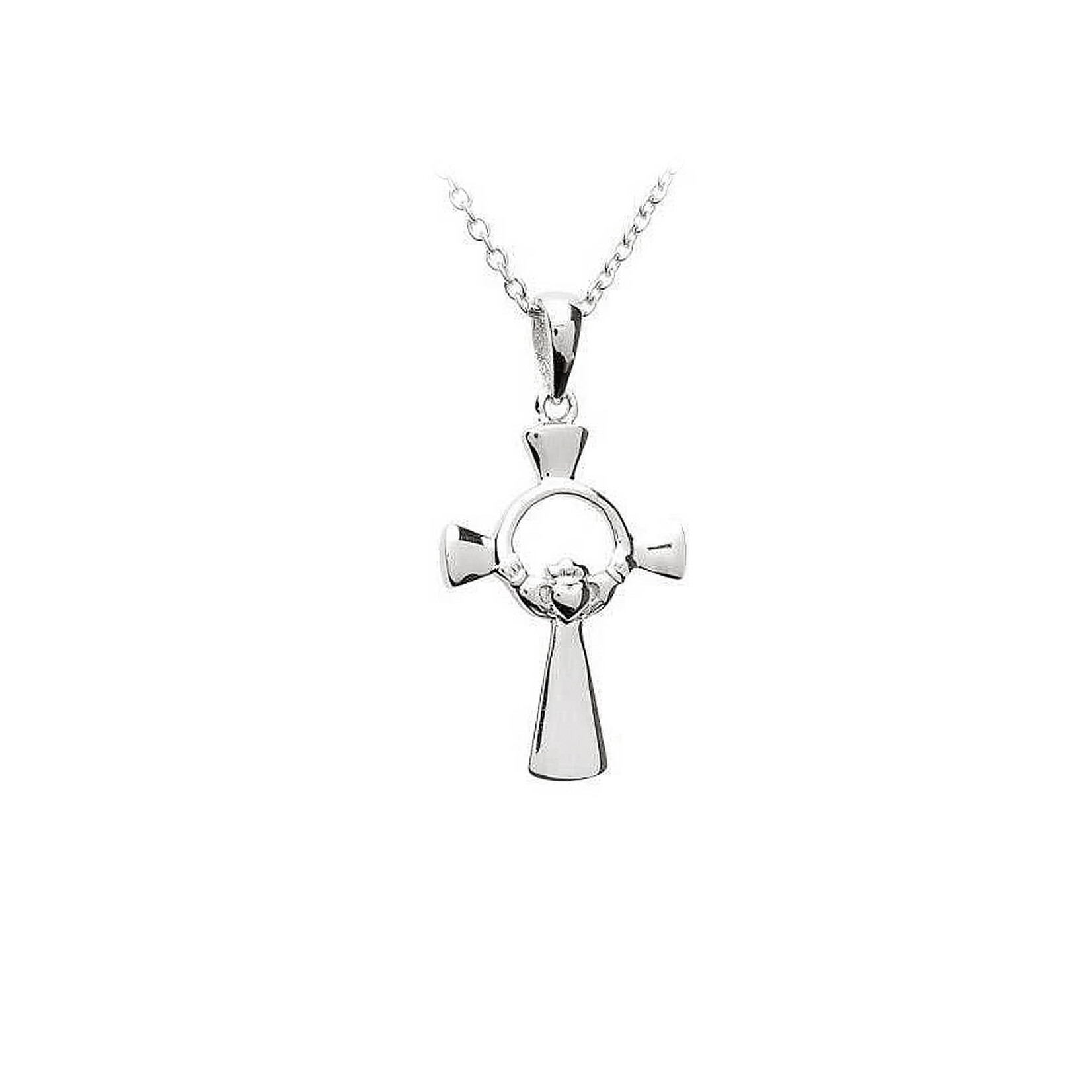 CROSSES SHANORE STERLING CLADDAGH CROSS