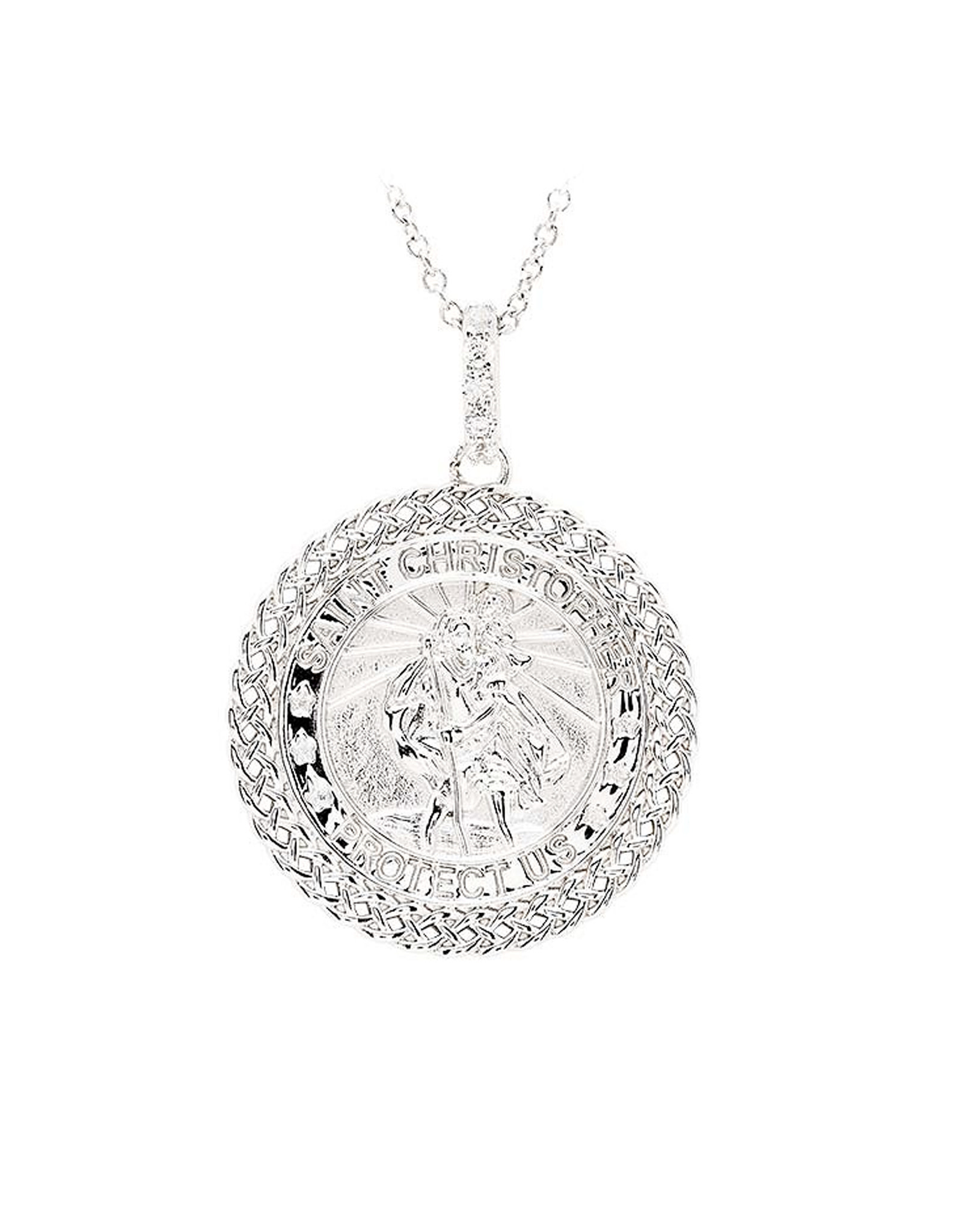 PENDANTS & NECKLACES SHANORE STERLING ST CHRISTOPHER MEDAL