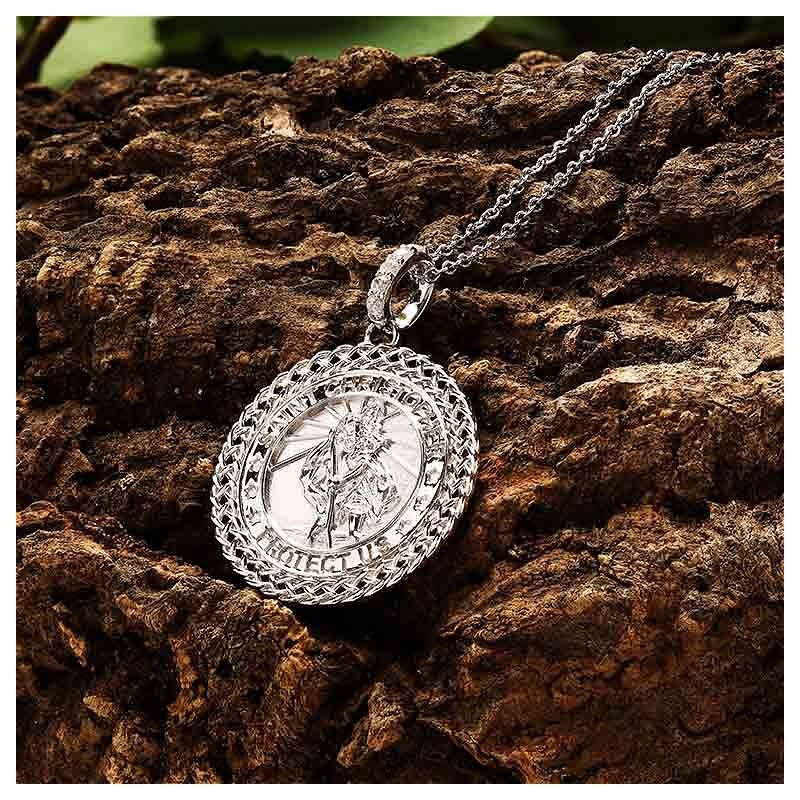 PENDANTS & NECKLACES SHANORE STERLING ST CHRISTOPHER MEDAL