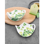 KITCHEN & ACCESSORIES NOVELTY SHAMROCKS MELAMINE TEA BAG HOLDERS - 4pc