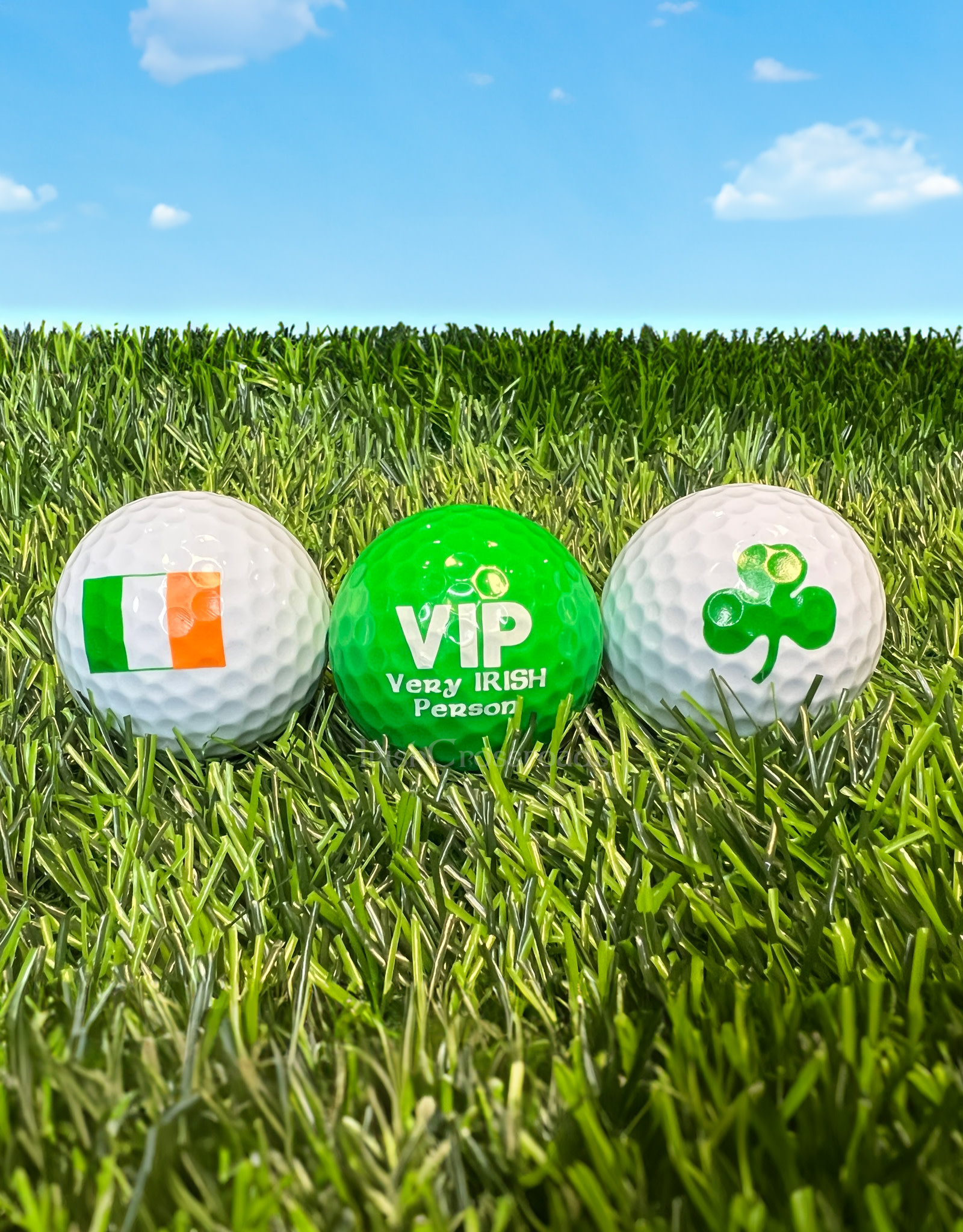 NOVELTY VIP IRISH GOLF BALLS - 3 PACK
