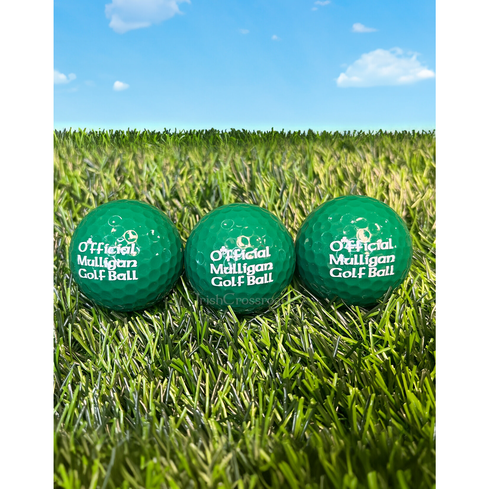 NOVELTY IRISH MULLIGAN GRN GOLF BALLS - 3 PACK