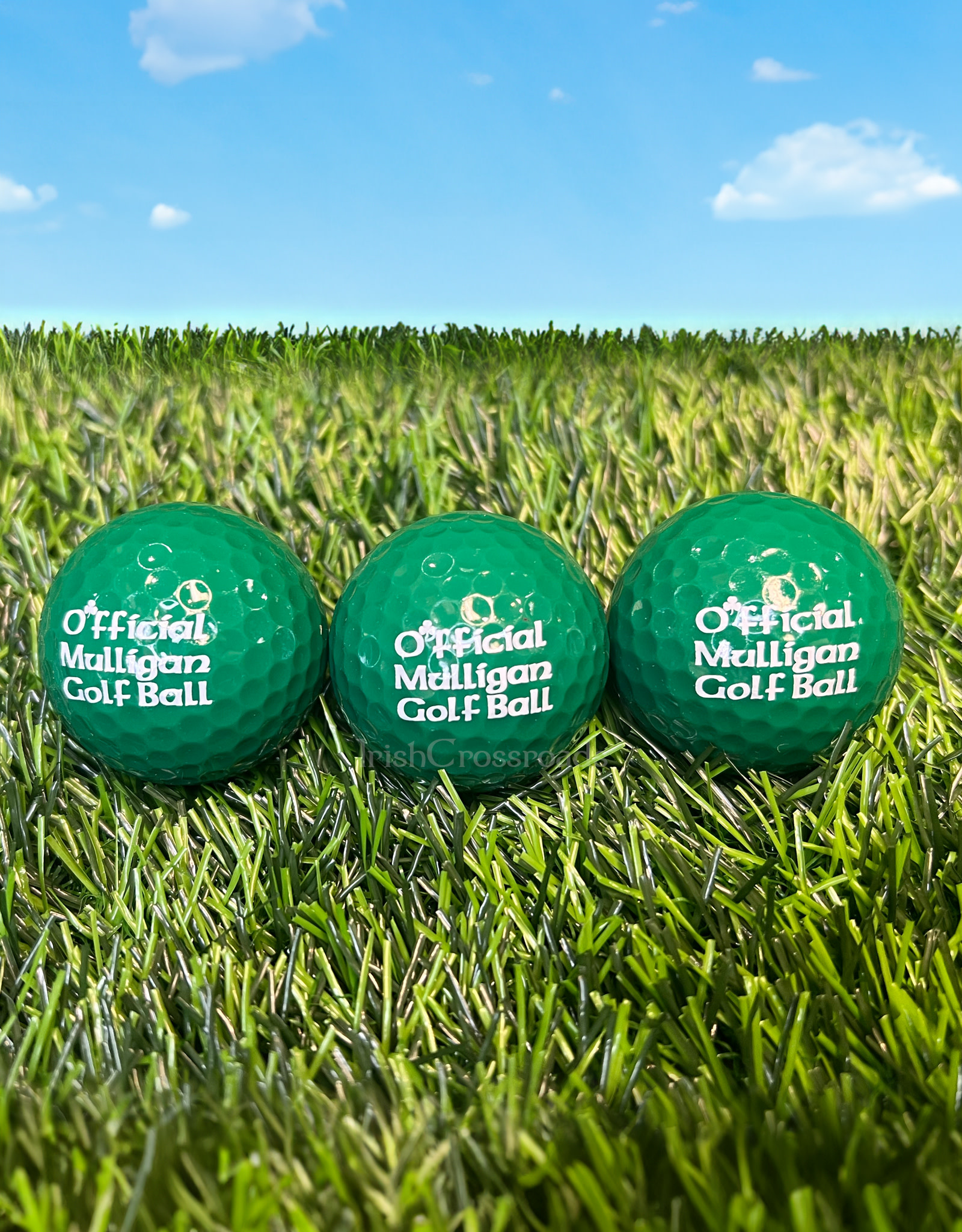 NOVELTY IRISH MULLIGAN GRN GOLF BALLS - 3 PACK