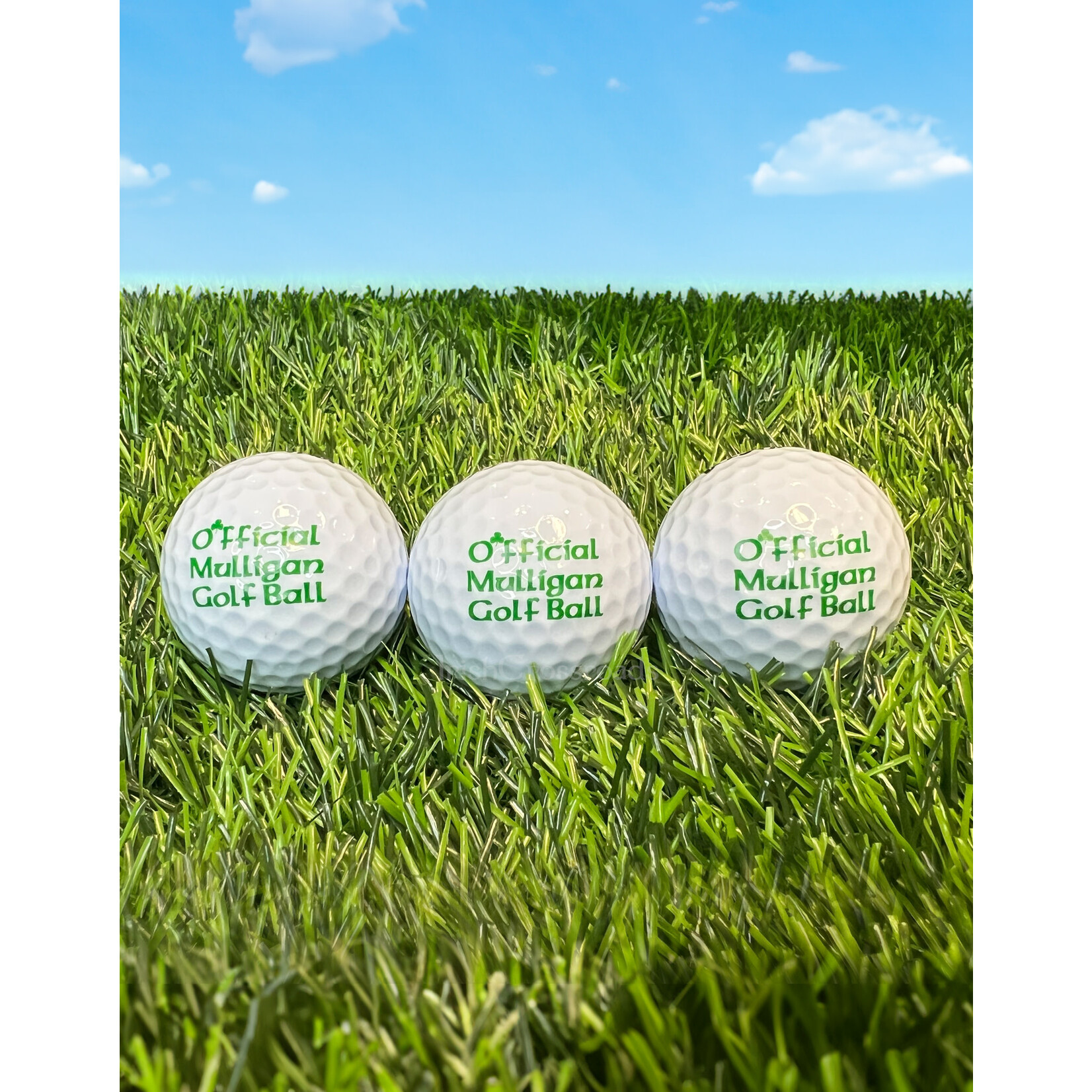 NOVELTY IRISH MULLIGAN WHT GOLF BALLS - 3 PACK