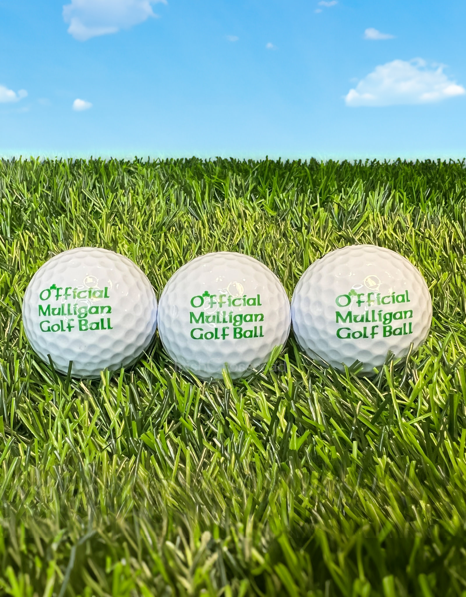 NOVELTY IRISH MULLIGAN WHT GOLF BALLS - 3 PACK