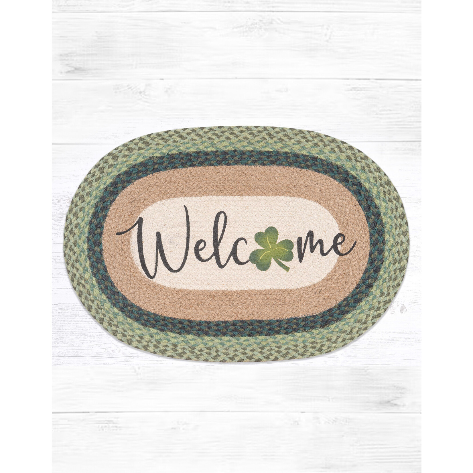 DECOR SHAMROCK WELCOME RUG