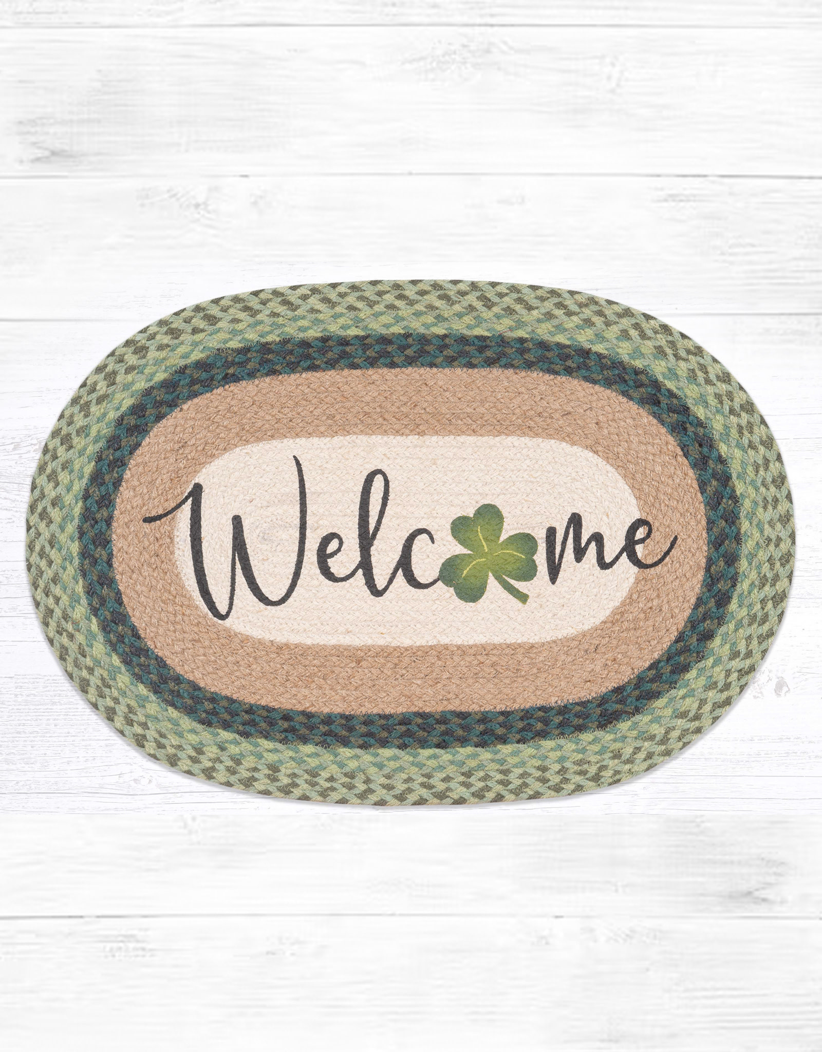 DECOR SHAMROCK WELCOME RUG