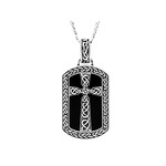 PENDANTS & NECKLACES SHANORE STERLING GENTS CROSS PENDANT - Sky Collection w Onyx
