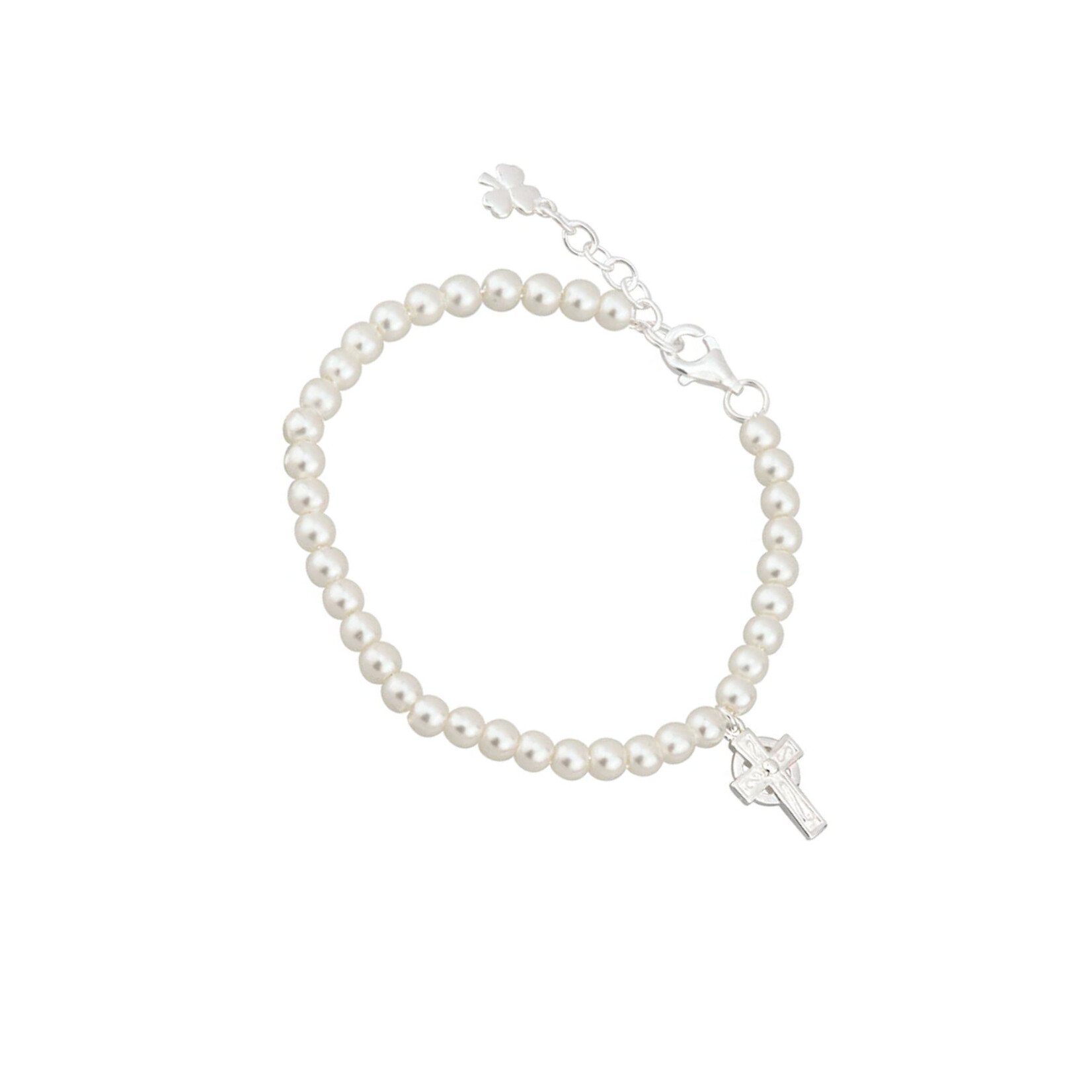 BRACELETS & BANGLES LITTLE TARA PEARL BRACELET with CELTIC CROSS