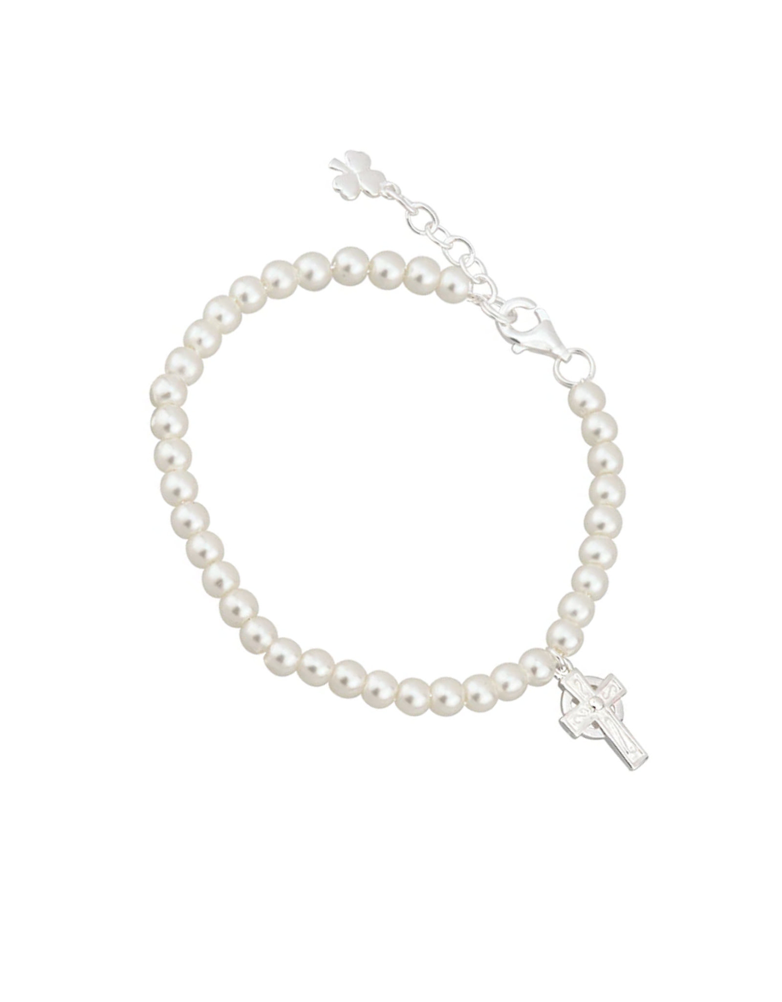 BRACELETS & BANGLES LITTLE TARA PEARL BRACELET with CELTIC CROSS