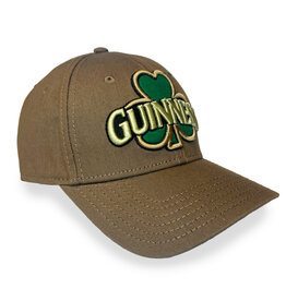 CAPS & HATS GUINNESS SHAMROCK EMBROIDRED TAN CAP