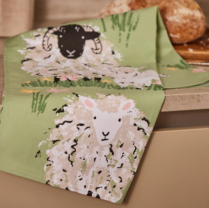 KITCHEN & ACCESSORIES WOOLLY SHEEP - Cotton Tea Towel