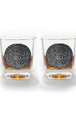 BARWARE MULLINGAR PEWTER WHISKEY GLASSES (2) - Kells Spirals