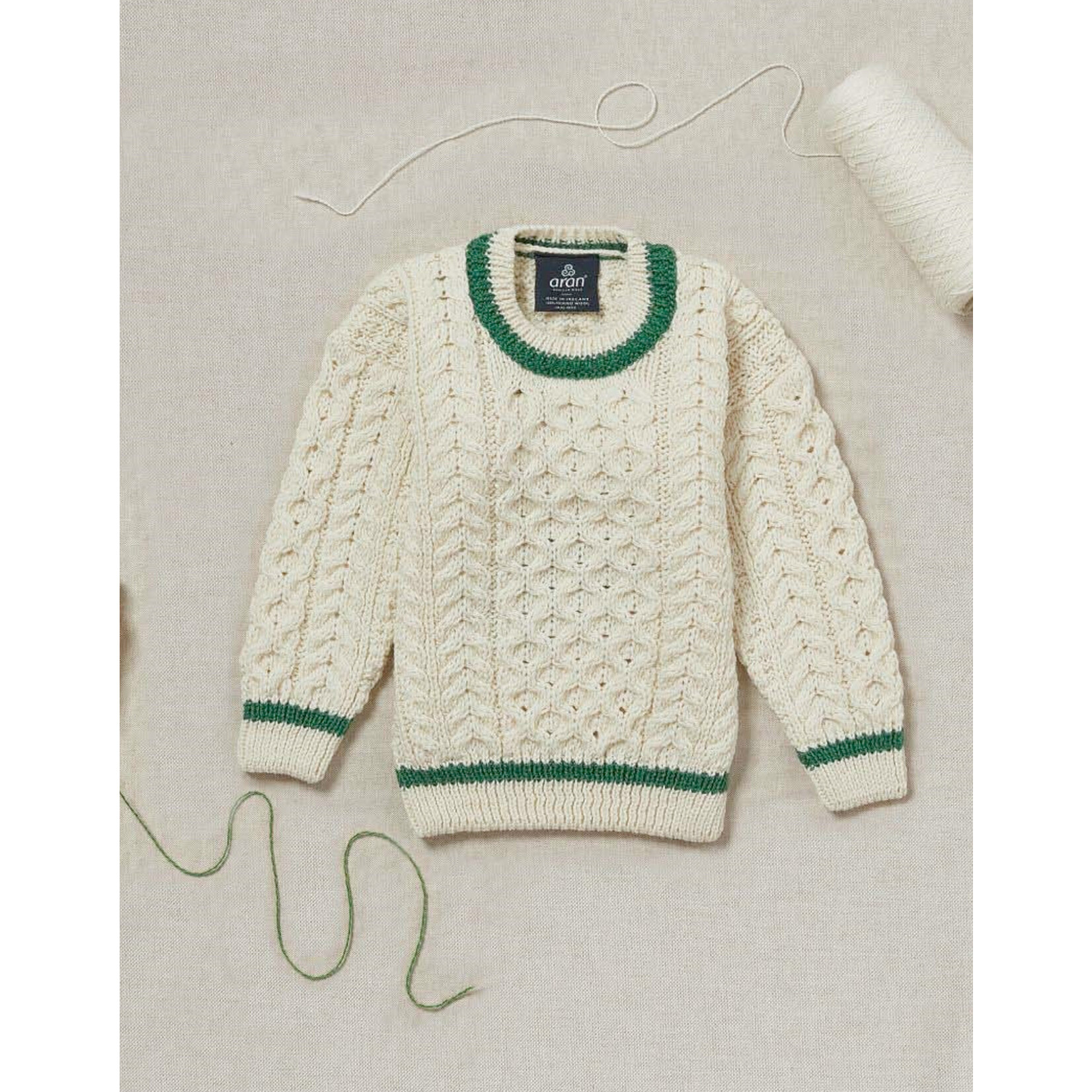 KIDS CLOTHES ARAN CHILDRENS SWEATER with STRIPE
