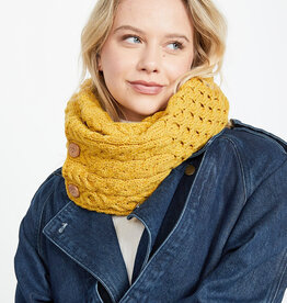 ACCESSORIES ARAN SNOOD SCARF with BUTTONS