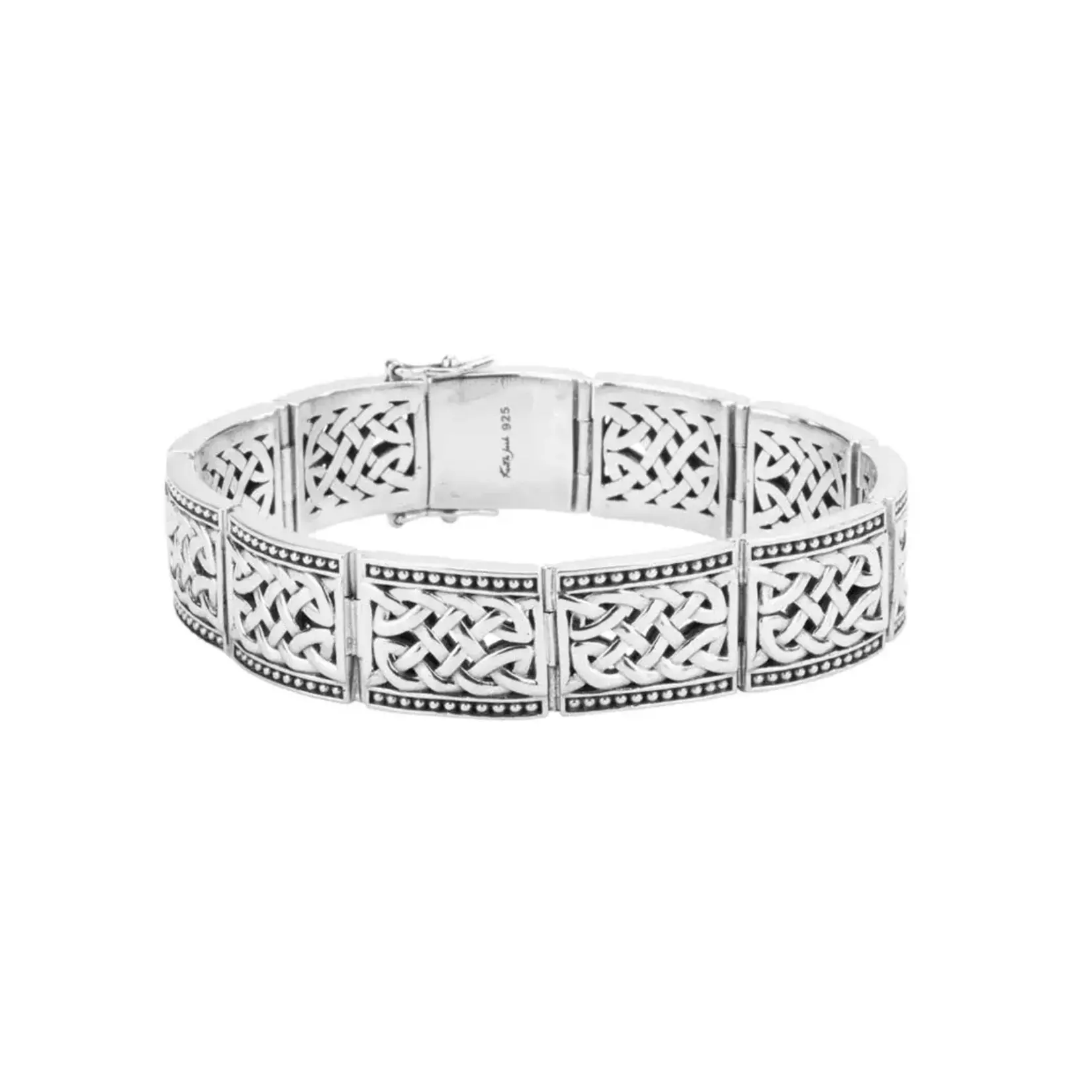 BRACELETS & BANGLES KEITH JACK STERLING BRAVE HEART HINGED CELTIC BRACELET - 8"