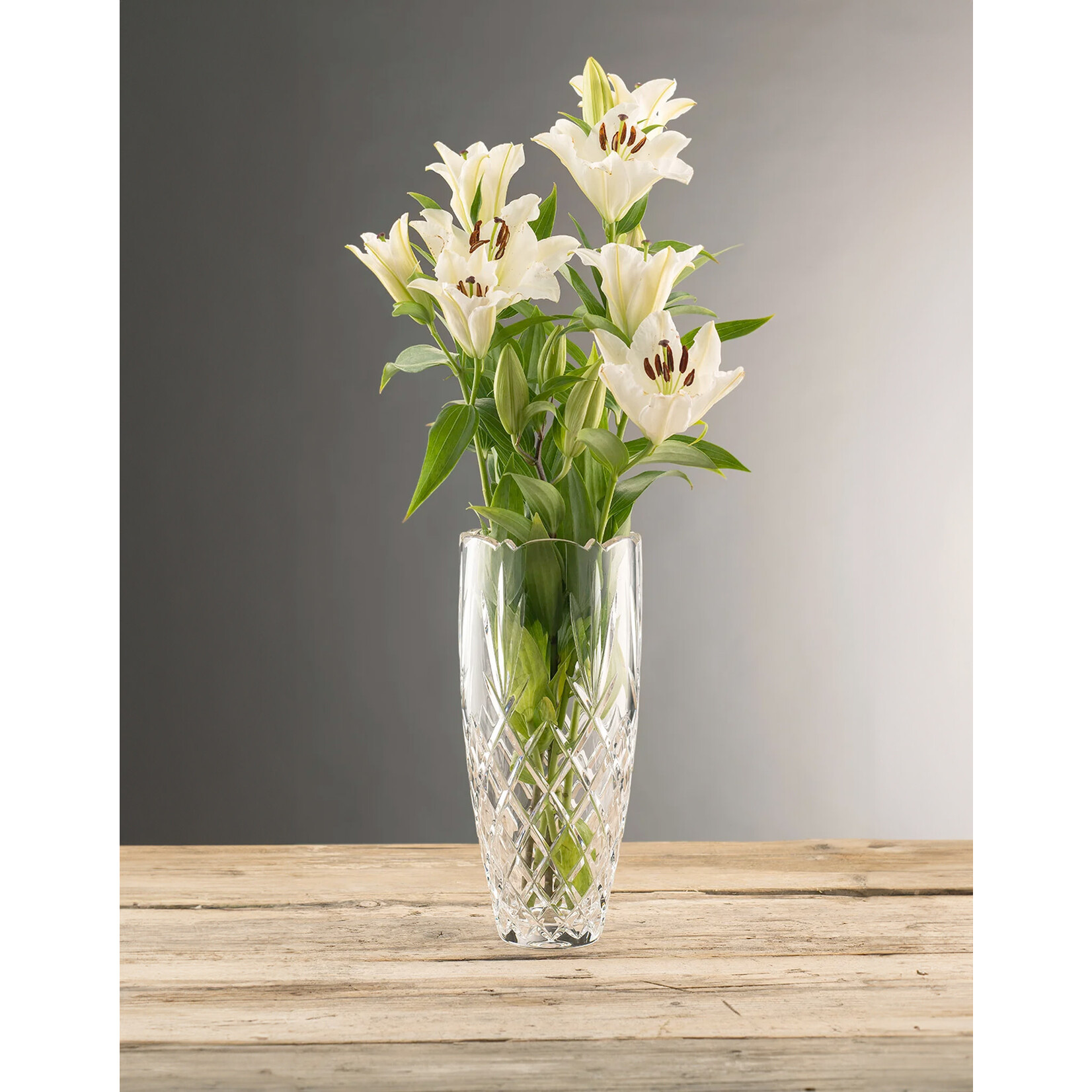 VASES & BOWLS GALWAY CRYSTAL RENMORE VASE 12"