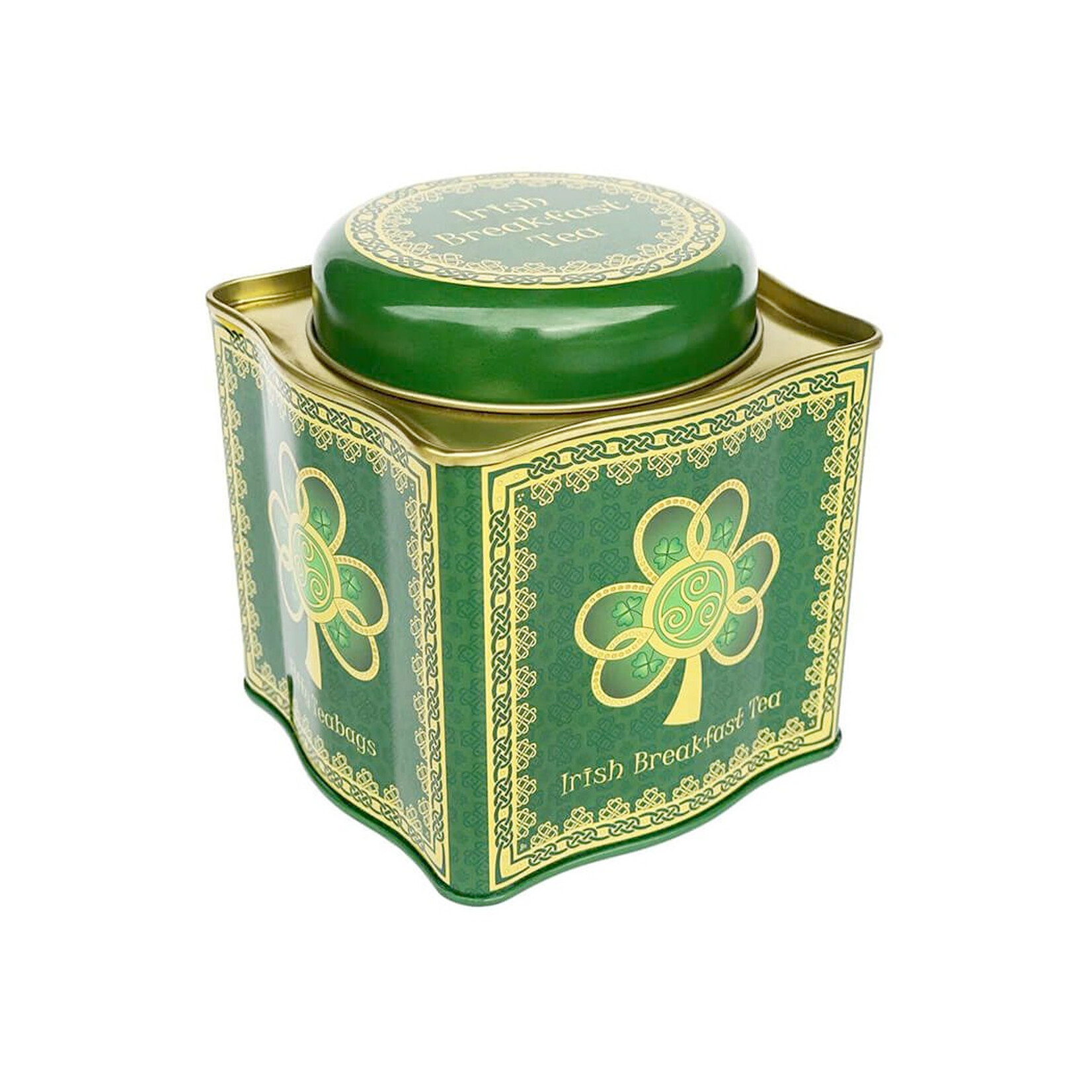 TEAS CELTIC SPIRAL SHAMROCK - IRISH BREAKFAST TEA TIN