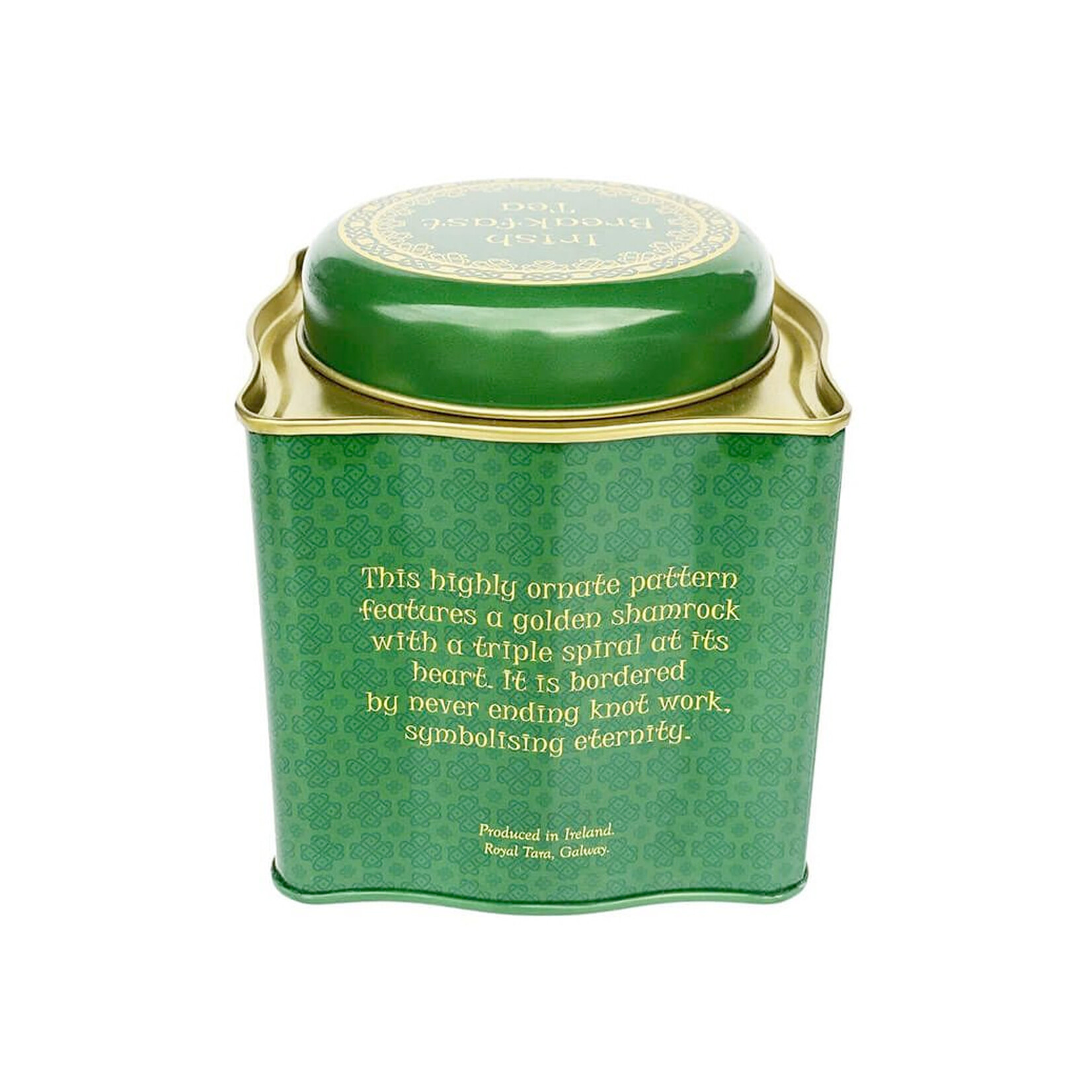 TEAS CELTIC SPIRAL SHAMROCK - IRISH BREAKFAST TEA TIN