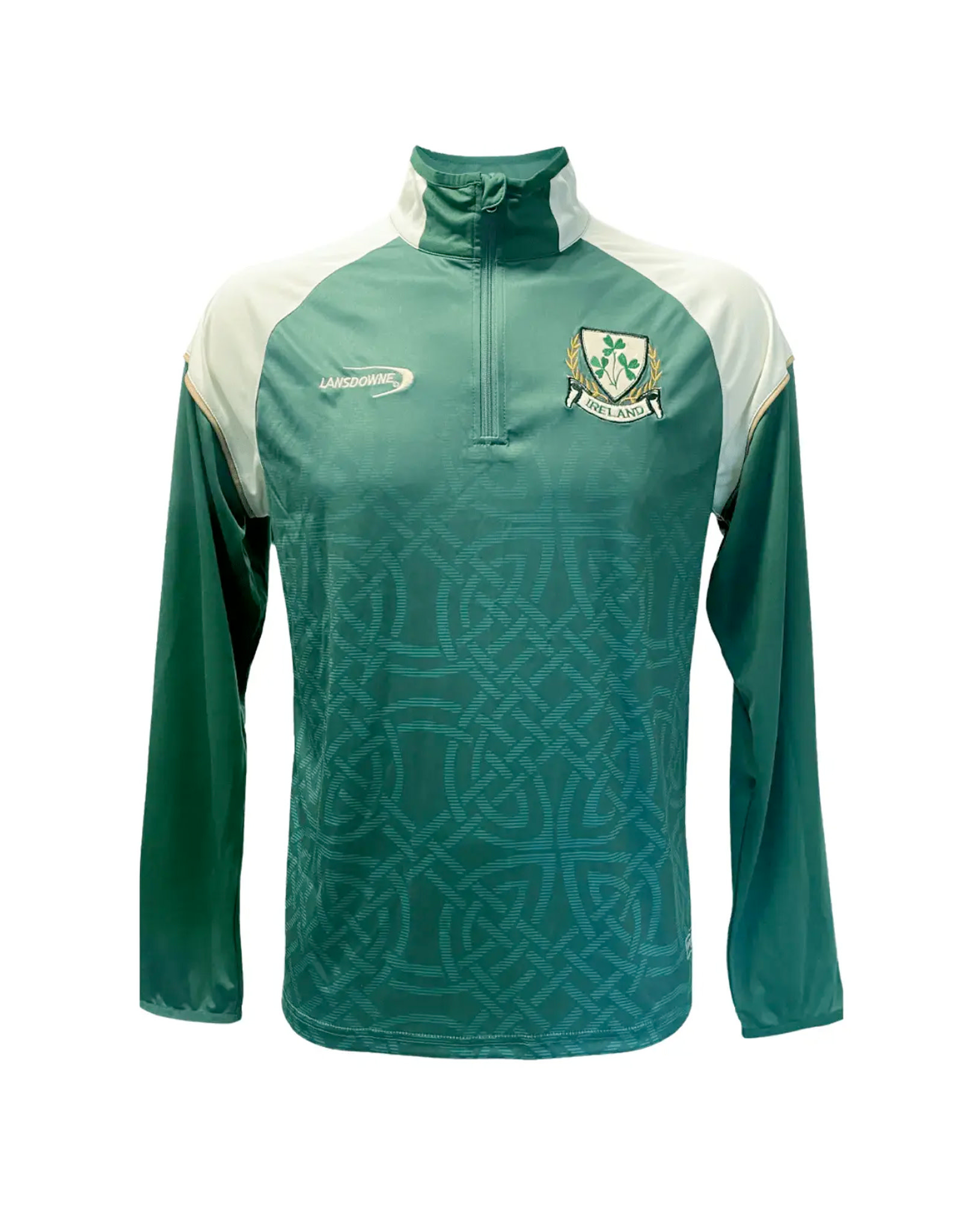 SHIRTS LANSDOWNE BOTTLE GRN CELTIC QUARTER ZIP