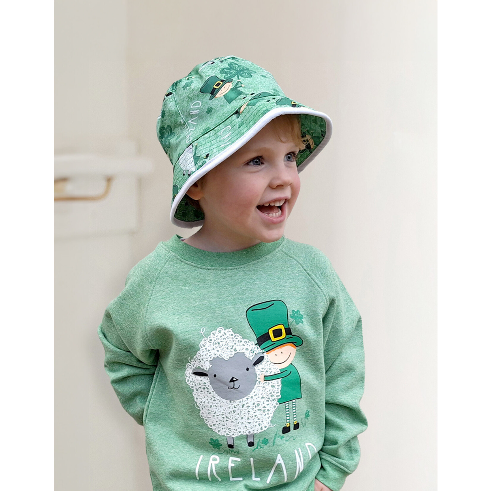 KIDS ACCESSORIES BABY/KID SUN HAT with LEPRECHAUN