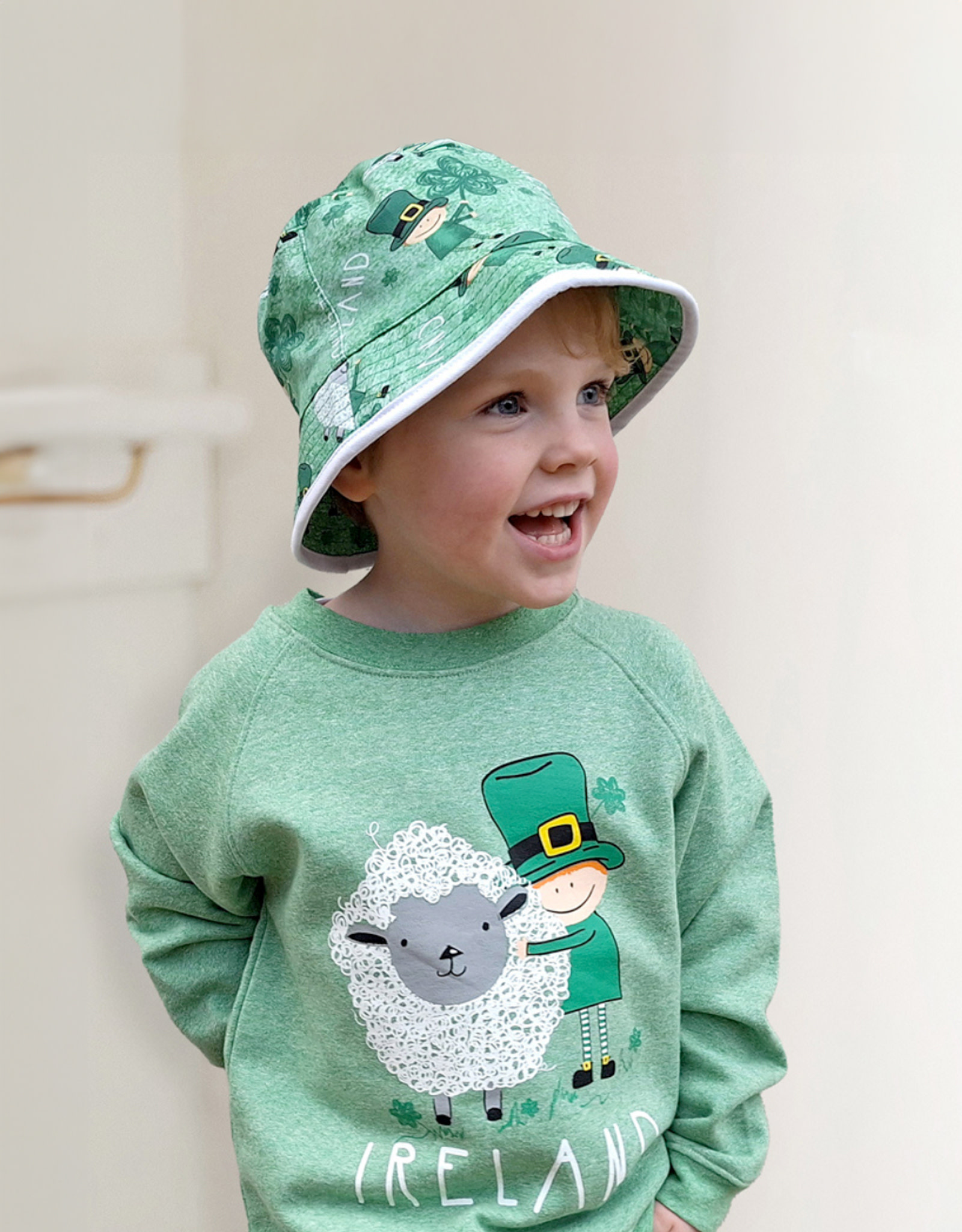 KIDS ACCESSORIES BABY/KID SUN HAT with LEPRECHAUN