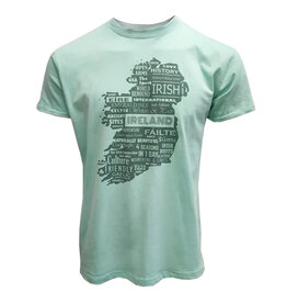 SHIRTS MIST GREEN IRE MAP TEE