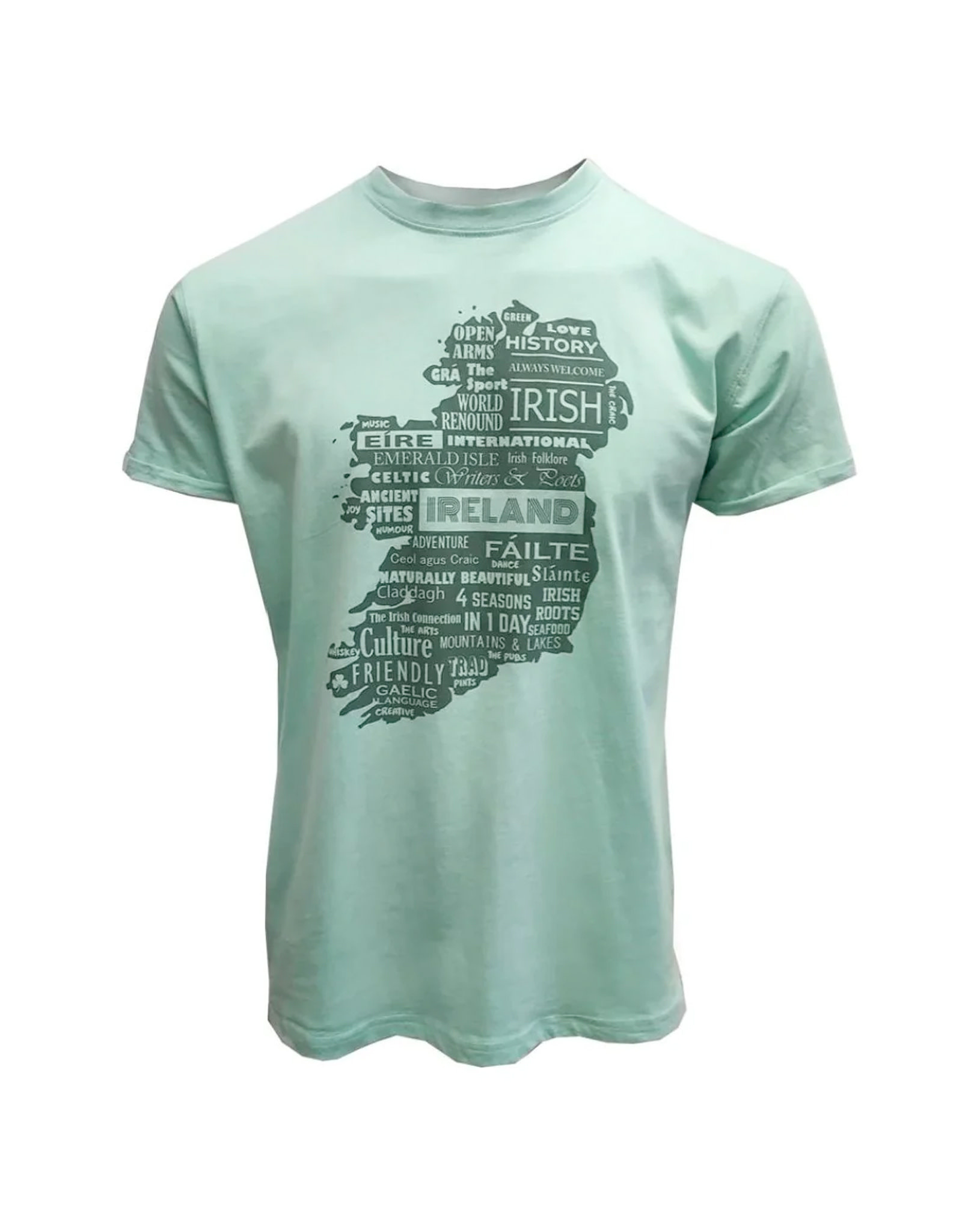 SHIRTS MIST GREEN IRE MAP TEE