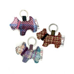 KEYCHAINS/CAR/ETC HARRIS TWEED DOG KEYRING