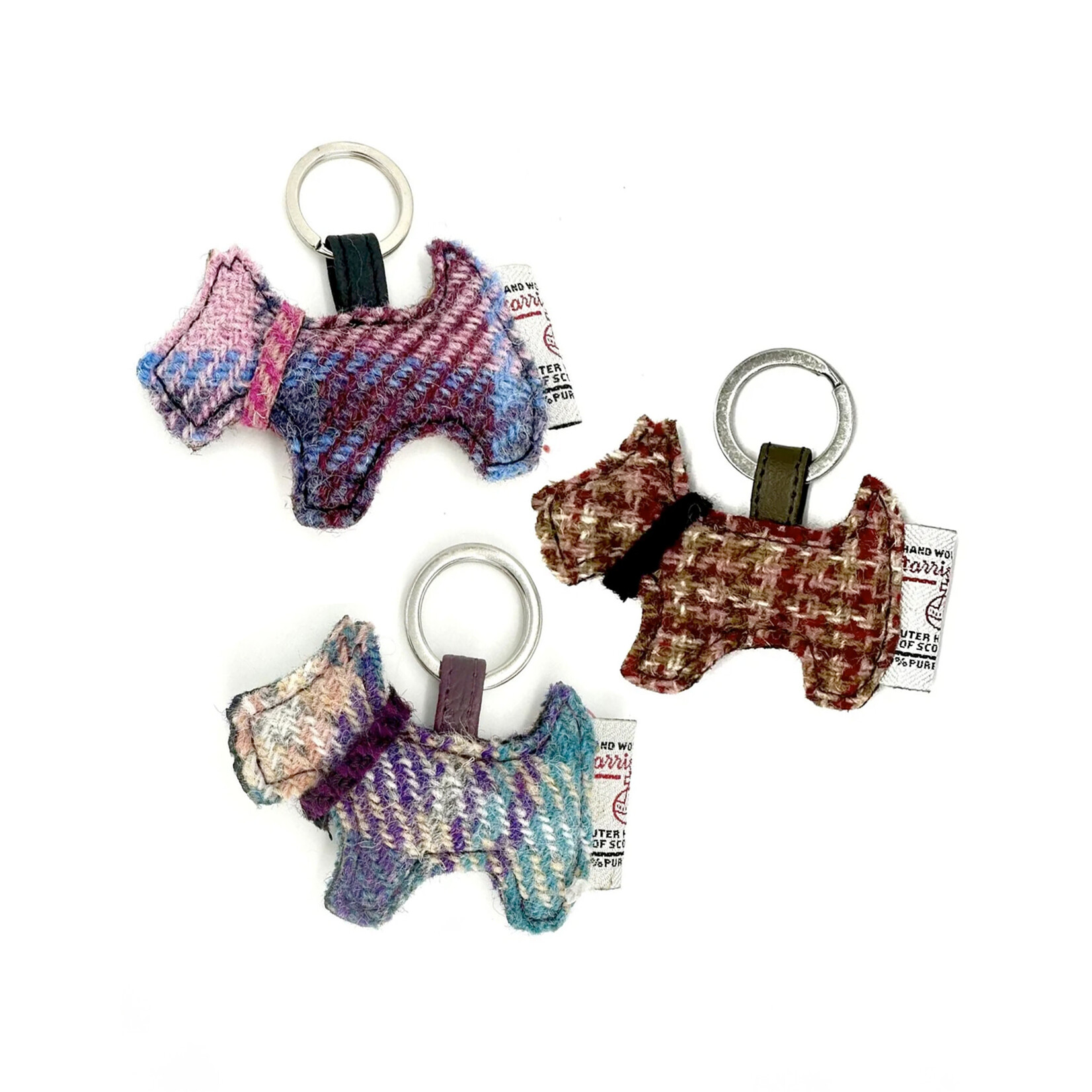 KEYCHAINS/CAR/ETC HARRIS TWEED DOG KEYRING