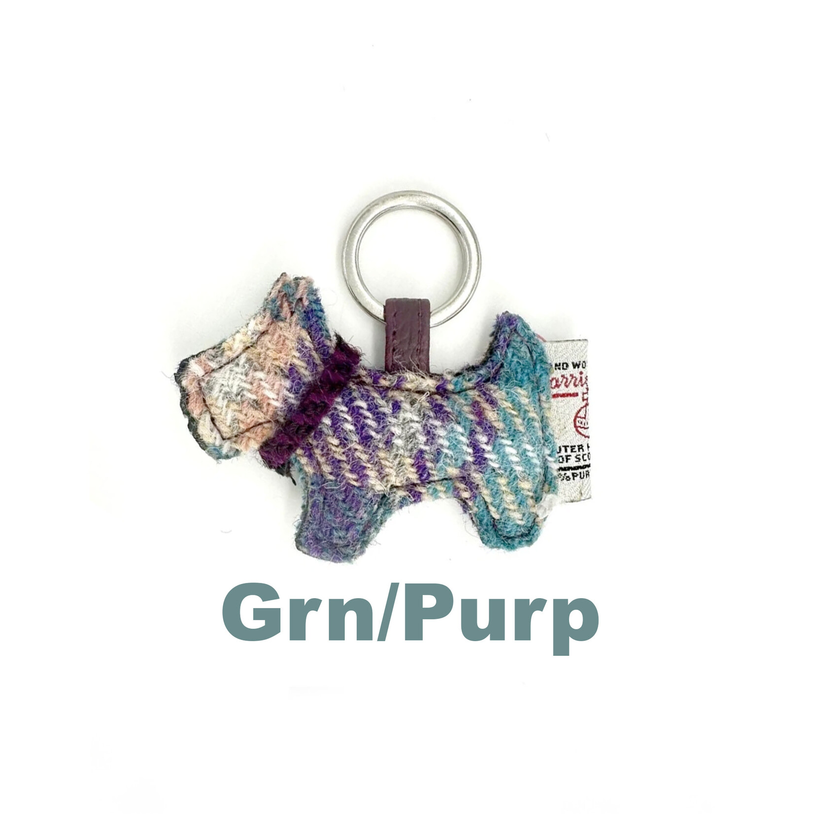 KEYCHAINS/CAR/ETC HARRIS TWEED DOG KEYRING