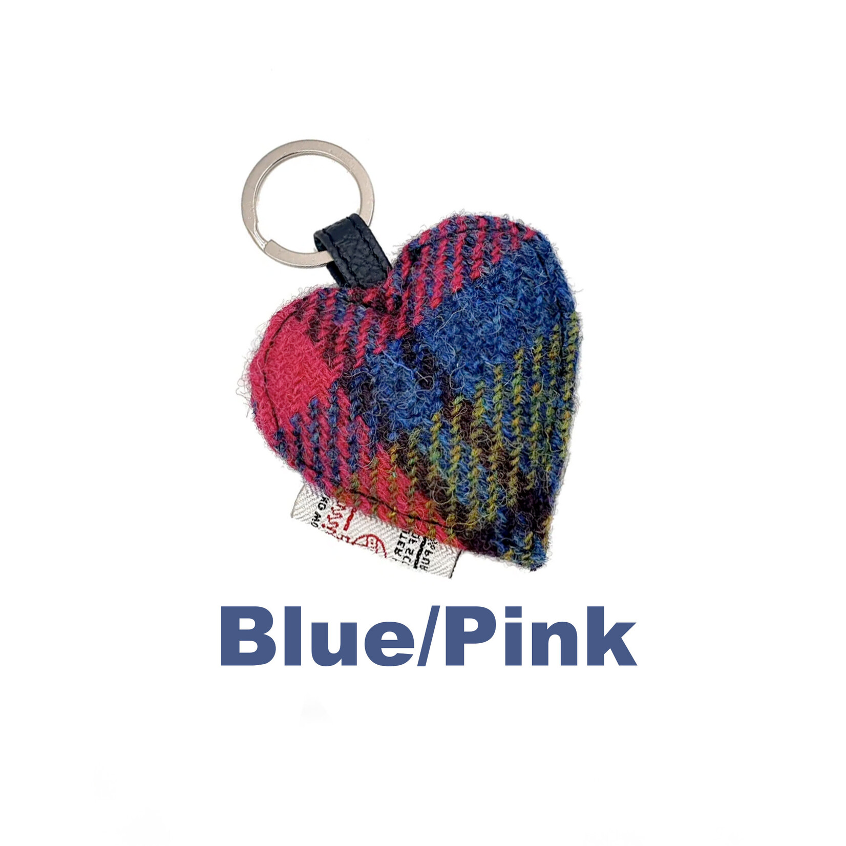 KEYCHAINS/CAR/ETC HARRIS TWEED HEART KEYRING
