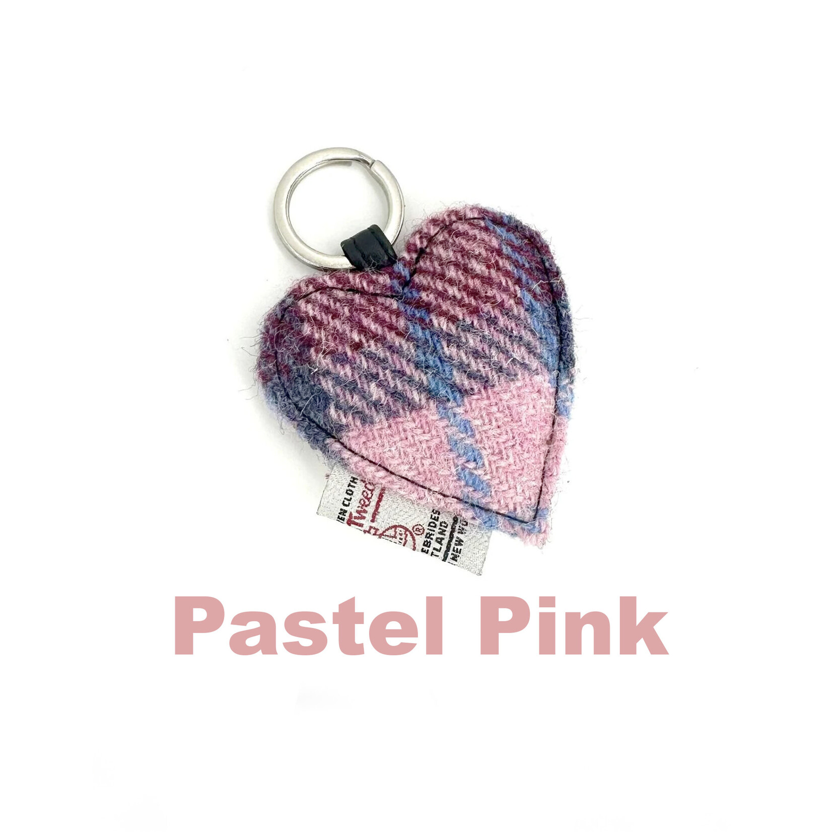 KEYCHAINS/CAR/ETC HARRIS TWEED HEART KEYRING