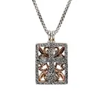 PENDANTS & NECKLACES KEITH JACK STERLING & BRONZE ECLIPSE CROSS 10-Way PENDANT