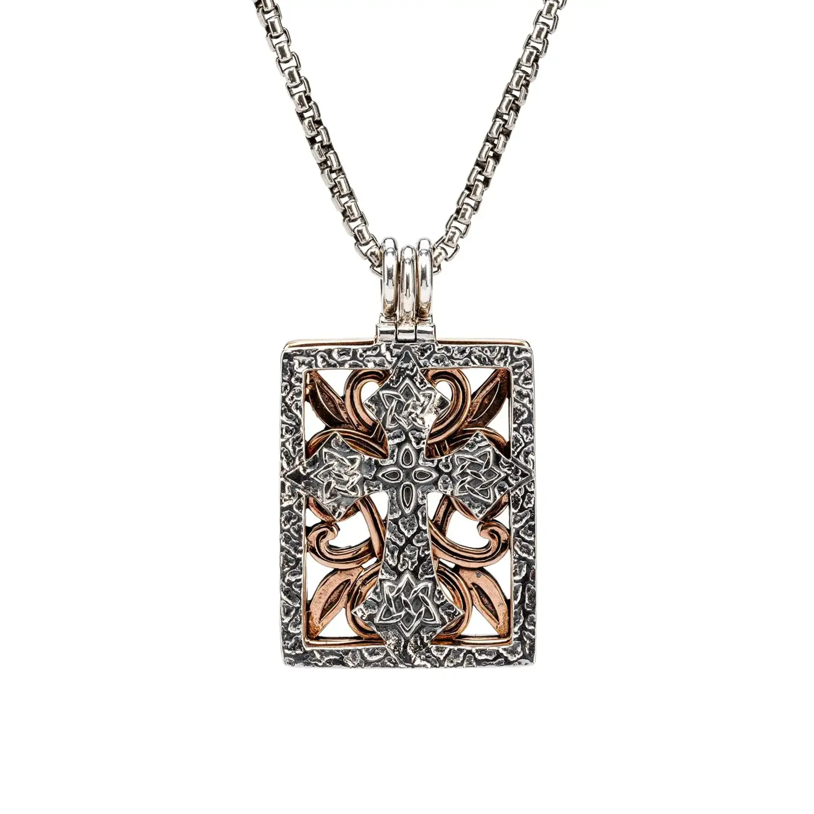 PENDANTS & NECKLACES KEITH JACK STERLING & BRONZE ECLIPSE CROSS 10-Way PENDANT