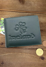 ACCESSORIES LEATHER WALLET - Green with Shamrock Ireland