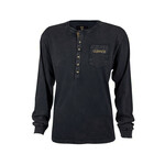 SHIRTS GUINNESS CLASSIC WASHED BLK HENLEY